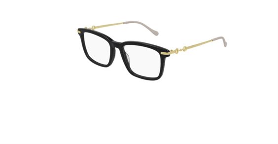 Oiritaly Eyeglasses frame Man Gucci GG0920O004 BLACK GOLD TRANSPAREN55